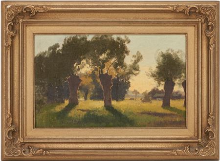 "Weiden in der Abendsonne" or "Pastures in the Evening Sun"