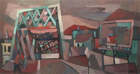Chattanooga Cityscape, 1953 by George Cress - Auction record, sale price, and art valuation. Compare with similar artists and explore comparable artworks.