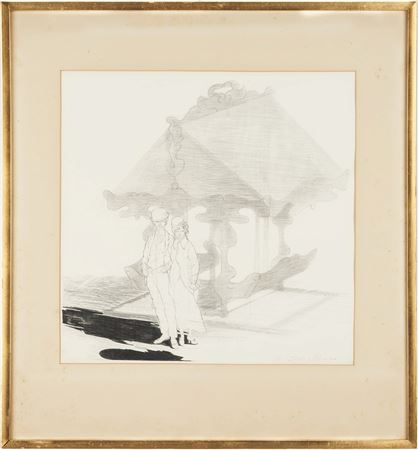 Couple Standing Before a Gazebo