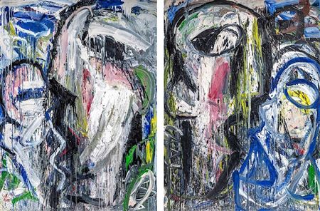 Schilderij', Diptych, 1985