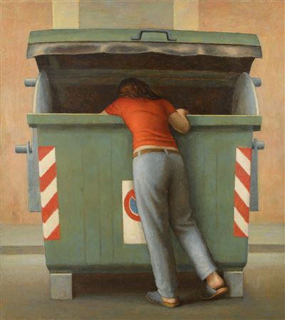 Dumpster woman by Aurelio Bulzatti - Auction record, sale price, and art valuation. Compare with similar artists and explore comparable artworks.