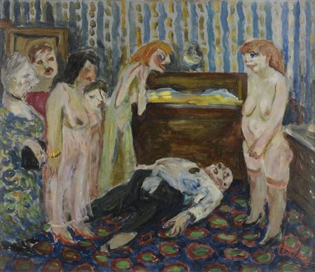 Man in the brothel by Renato Cenni - Auction record, sale price, and art valuation. Compare with similar artists and explore comparable artworks.