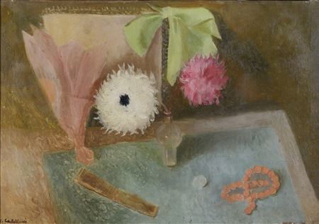 Still life with dahlias
