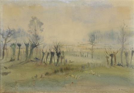 Paysage au Pays de Waes by Robert Borret - Auction record, sale price, and art valuation. Compare with similar artists and explore comparable artworks.