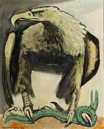 Eagle and snake by Alfons Meirvenne - Auction record, sale price, and art valuation. Compare with similar artists and explore comparable artworks.