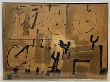 "Taller de bicicletas" by Clorindo Testa - Auction record, sale price, and art valuation. Compare with similar artists and explore comparable artworks.