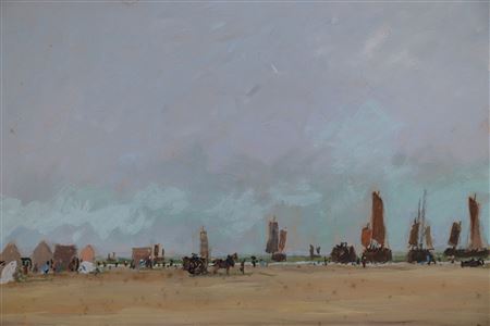"Beach at low tide"