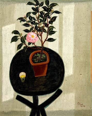 Pink Camellia in the Morning