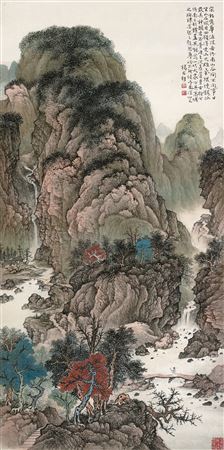 Dwelling in Zhongnan Mountain by Shilang Yang - Auction record, sale price, and art valuation. Compare with similar artists and explore comparable artworks.