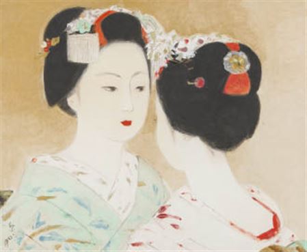 Two Maiko by Shimei Terashima - Auction record, sale price, and art valuation. Compare with similar artists and explore comparable artworks.