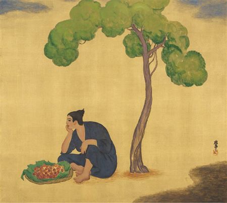 Man under tree