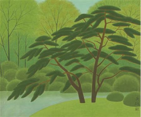 Pondside Pine Trees