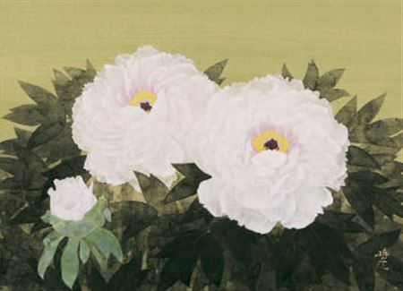 Peonies by Tokihiko Fujita - Auction record, sale price, and art valuation. Compare with similar artists and explore comparable artworks.