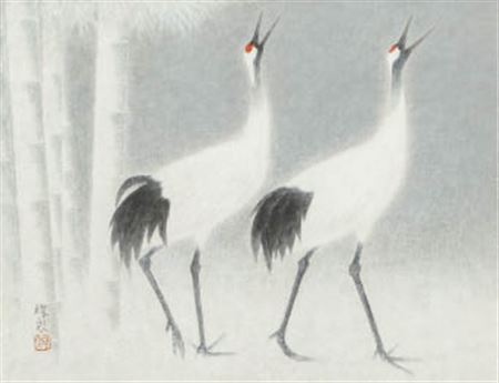 Two cranes