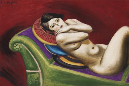 Red Background (Nude)