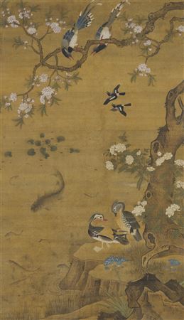 Birds and Flowers by the Pond