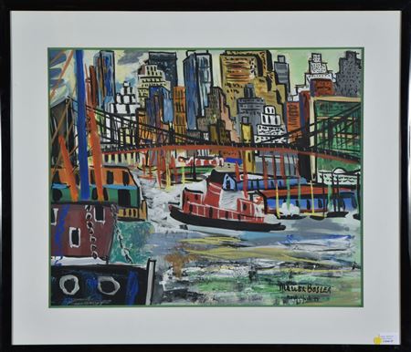 Sample artwork by Marcel Basler (1917 - 1990), known for painting - View similar artists and auction records