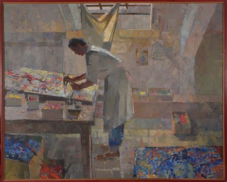 The mosaicist's studio