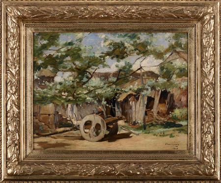 A landscape with peasant