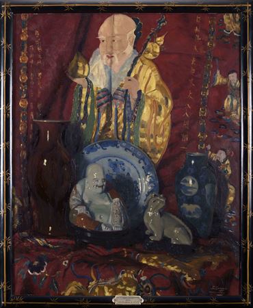 Still- life:painting and chinese porcelains
