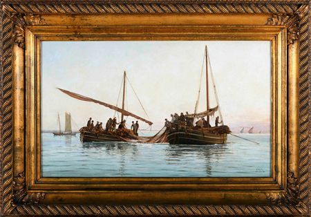"Lavagem das redes - Setúbal" by Tomas (Jr) Mello - Auction record, sale price, and art valuation. Compare with similar artists and explore comparable artworks.