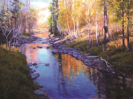 Sample artwork by Thomas (Tom) English (Born 1949), known for western landscape painting, mountains, water, snow scenes, still life, graphics - View similar artists and auction records