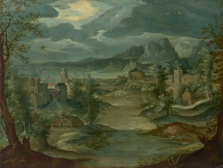 An extensive imaginary landscape with Italianate buildings by a river, a lake beyond by Otto Venius Van Veen - Auction record, sale price, and art valuation. Compare with similar artists and explore comparable artworks.