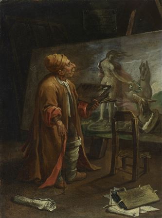 Paolo de Matteis in his studio