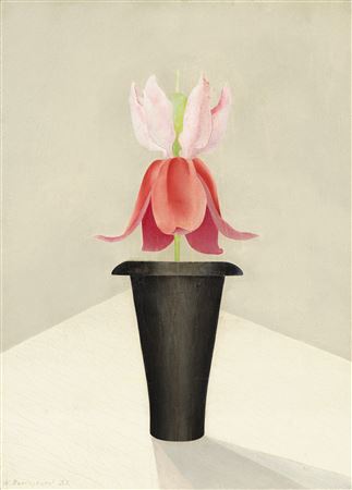 Black Vase with Red Flower by Virginia Berresford - Auction record, sale price, and art valuation. Compare with similar artists and explore comparable artworks.