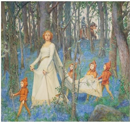 Sample artwork by Henry Maynell Rheam (1859 - 1920), known for watercolor pre-raphaelite subjects,  portraits, interiors, marine, fishermen - View similar artists and auction records