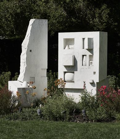 SEVEN MARBLE PIECE ASSEMBLAGE