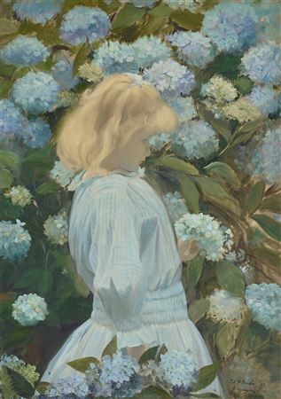 La petite fille aux hortensias by Jacques Emile Blanche - Auction record, sale price, and art valuation. Compare with similar artists and explore comparable artworks.