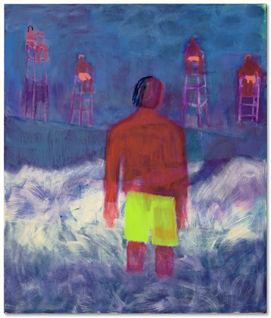 Swimmer, 4 Lifeguards
