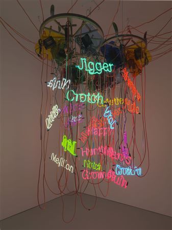 Sample artwork by Jason Rhoades (1965 - 2006), known for installations-sexual and political themes - View similar artists and auction records