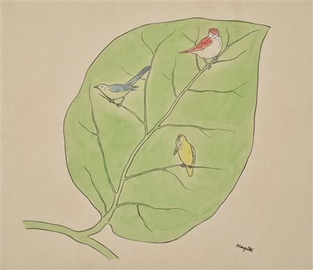 Feuille et oiseaux