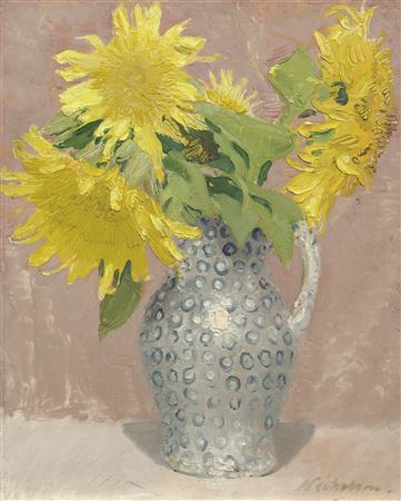 Sunflowers by William (Sir William) Nicholson - Auction record, sale price, and art valuation. Compare with similar artists and explore comparable artworks.