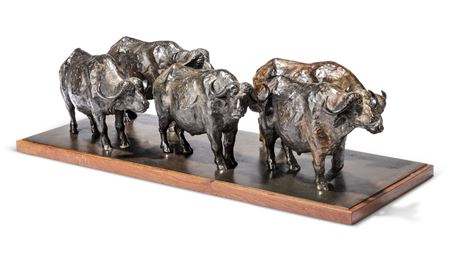 Buffalo Herd by Laurence Anthony Chait - Auction record, sale price, and art valuation. Compare with similar artists and explore comparable artworks.