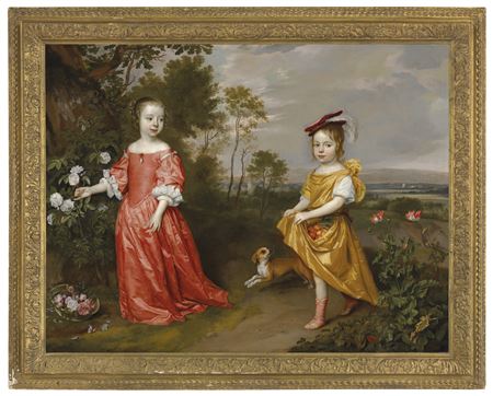 Double portrait of two children in a landscape, a dog at their side by Jan Mytens - Auction record, sale price, and art valuation. Compare with similar artists and explore comparable artworks.