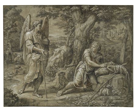 Tobias and the Angel by Louis Cheron - Auction record, sale price, and art valuation. Compare with similar artists and explore comparable artworks.