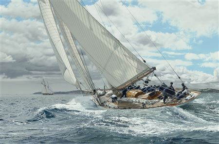 Mariquita racing to windward during the Pendennis Cup, 2010