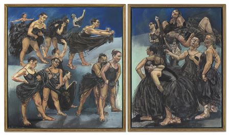 Dancing Ostriches from Walt Disney's 'Fantasia' (2) by Paula Figueiroa Rego - Auction record, sale price, and art valuation. Compare with similar artists and explore comparable artworks.
