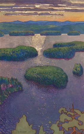 Sample artwork by Eero Jarnefelt (1863 - 1937), known for naturalistic crowds motif, portrait, and landscape painting - View similar artists and auction records
