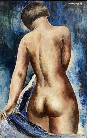Nude woman from behind