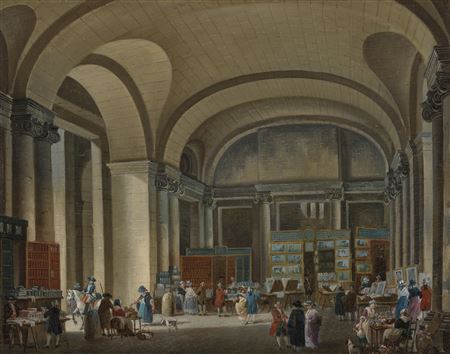 Les vendeurs d'estampes au Louvre