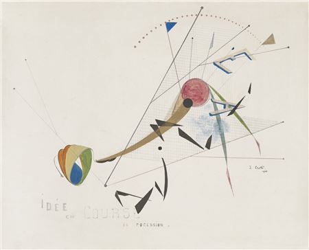 Idée en course de pocession by Jean Crotti - Auction record, sale price, and art valuation. Compare with similar artists and explore comparable artworks.