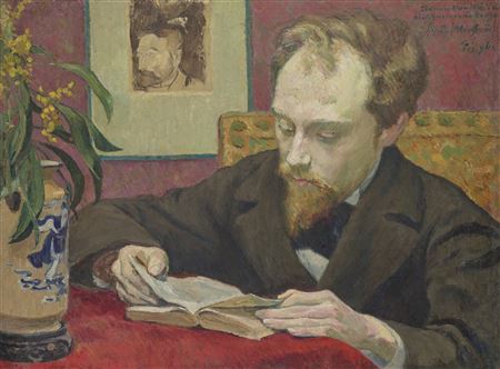 Portrait de Gustave le Rouge, à l'eau-forte de Gauguin, 'Mallarmé au corbeau'