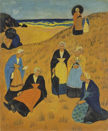 Filles de Douarnenez ou Bretonnes aux châles ou Dans les dunes à Douarnenez