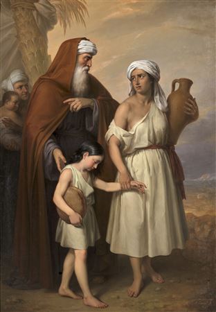 Abraham chassant Agar et son fils Ismaël