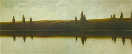 Sample artwork by Wade Hoefer (1951 - 2020), known for superimposed landscape - View similar artists and auction records