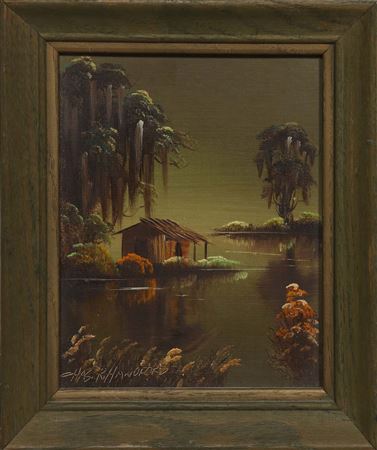 "Bayou Scene with Shack"
